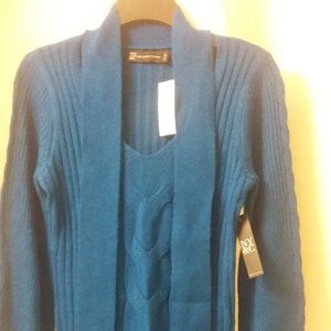 NWT Tie Neck Midi Sweater Dress